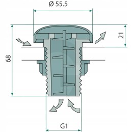 Arag oro išleidimo vožtuvas dangčiui