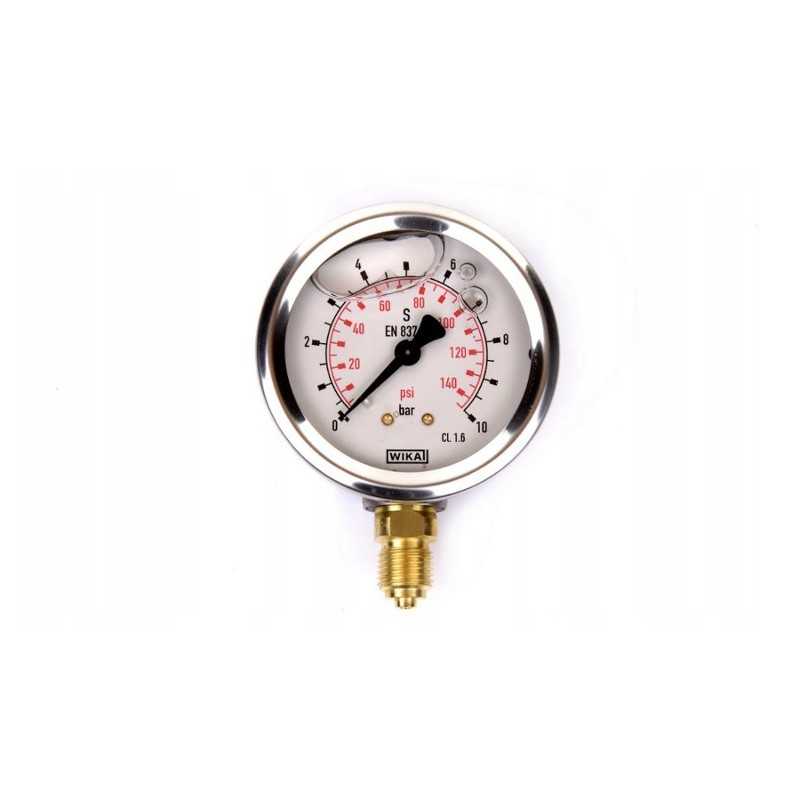 Manometras 1 4 apatinis 0 10bar 63mm wika