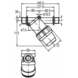 Slėgio filtras 1 2 išorinis sriegis 80 l min 50