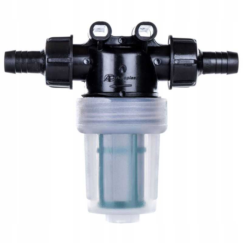 Slėgio srauto filtras universaliam purkštuvui