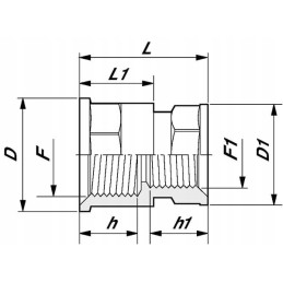 Redukcinis nipelio vidinis sriegis arag 1 1 2 x1