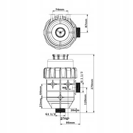 Siurbimo filtras be uždarymo vožtuvo, alkūnė 32mm
