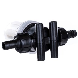 Slėgio srauto filtras universaliam purkštuvui