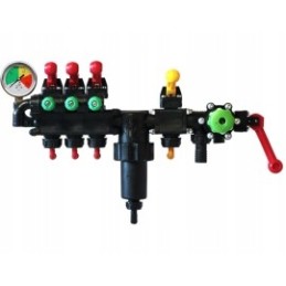 Biardzki skirstytuvas, fermo 3 purkštuvas, manometras