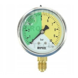 Glicerino manometras 0 10 bar fi 63 mm tvirtinimas