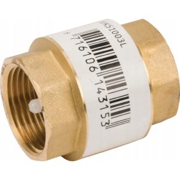 Atbulinis vožtuvas, žalvaris, vidinis sriegis, kūginis kaištis