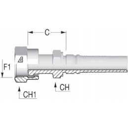 Alkūninis 90 vidinis sriegis vidinis sriegis su žiedais