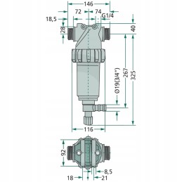 Arag slėgio filtro automatinis valymas 15