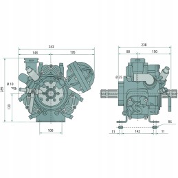 Comet diafragminis stūmoklinis siurblys aps 61 61 7 l min