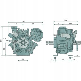 Comet diafragminis stūmoklinis siurblys aps 61 61 7 l min