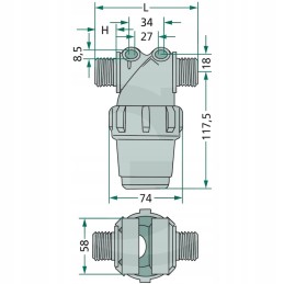 Arag slėgio filtras 50 akių 14 bar 80 100 l