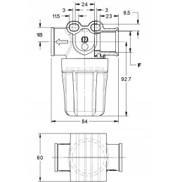 Slėgio filtras 1 2 vidinis sriegis 55 l min 50
