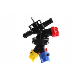 Trigubas, tiesioginis purkštuvo korpusas