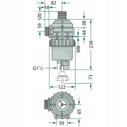 Arag siurbimo filtras 1 1 2 50 akių 100 160 l mi