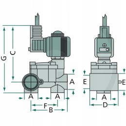 Braglia darbinės sekcijos vožtuvas m 200 20 bar 80 l