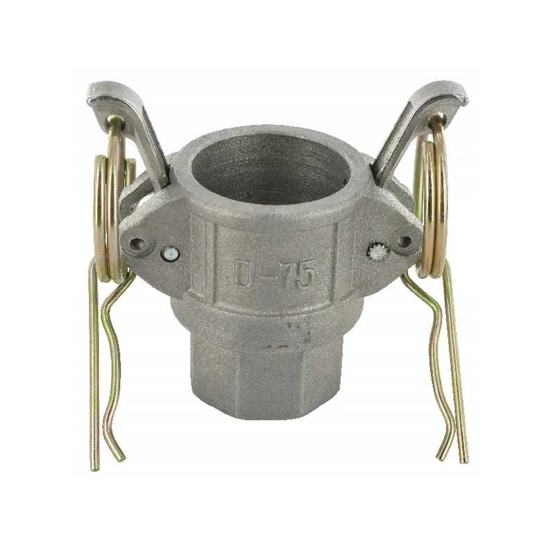 Camlock D tipo aliuminio vidinis sriegis 3 4