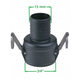 Arag 3 4 camlock lizdas 13 mm žarnai