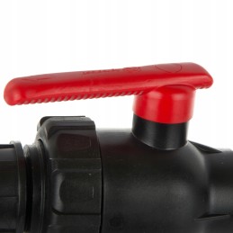 3 krypčių rutulinis vožtuvas 40 mm žarnai, prolino alkūnė