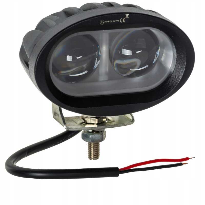 Ovalus halogeninis 2 LED 20W baltas purkštuvo spindulys
