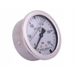 Glicerino manometras m63 0 250 bar, galinis jungtis