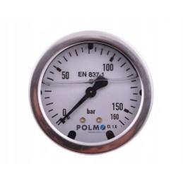 Glicerino manometras m63 0 160 bar, galinis jungtis