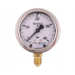 Glicerino manometras m63 0 400 bar dugno jungtis
