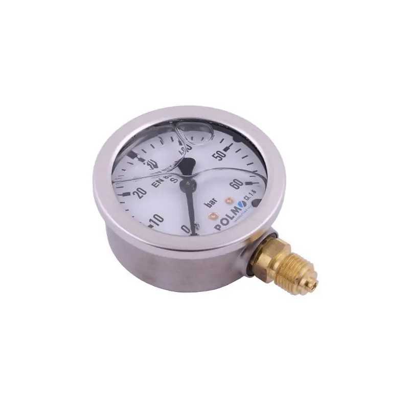 Glicerino manometras m63 0 60 bar dugno jungtis