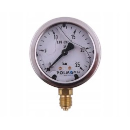 Glicerino manometras m63 0 25 bar dugno jungtis