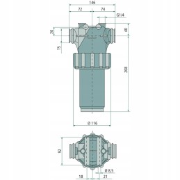 Slėgio filtras 67032620d3 32620d3 arag