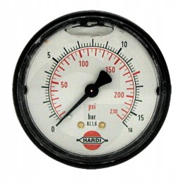 Hardi glicerino manometras 0 16 bar oe 65 mm pr