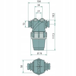 Slėgio filtras 67032220b3 32220b3 arag
