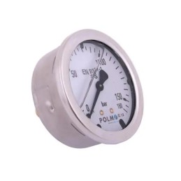 Glicerino manometras m63 0 160 bar, galinis jungtis