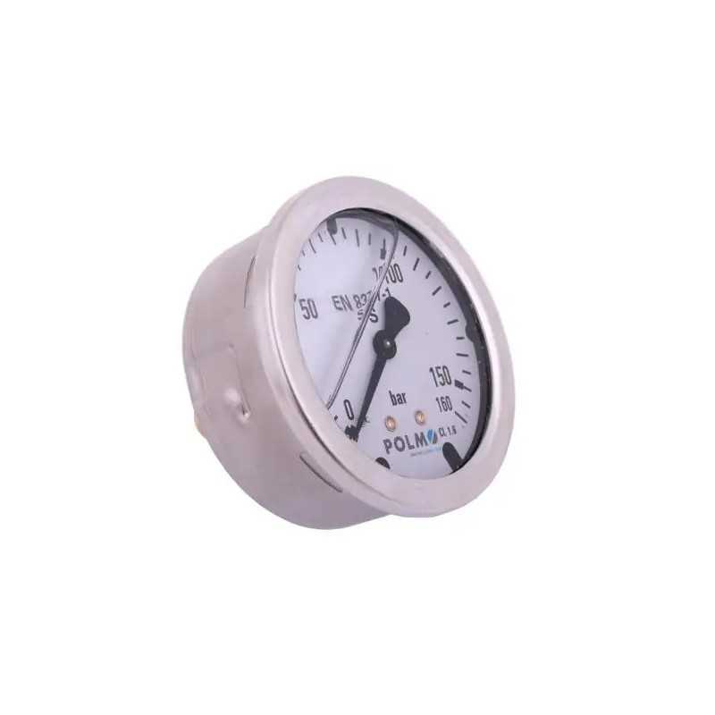 Glicerino manometras m63 0 160 bar, galinis jungtis