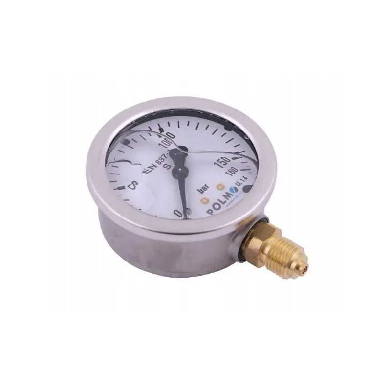 Glicerino manometras m63 0 160 bar apatinis g1 4
