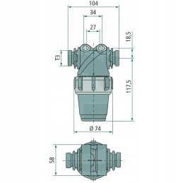 Arag slėgio filtras 14 bar t3 50 akių 80 100 l