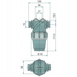 Arag slėgio filtras 14 bar t3 50 akių 80 100 l