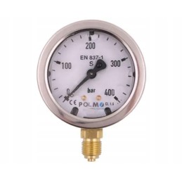 Glicerino manometras m63 0 400 bar g1 4 po
