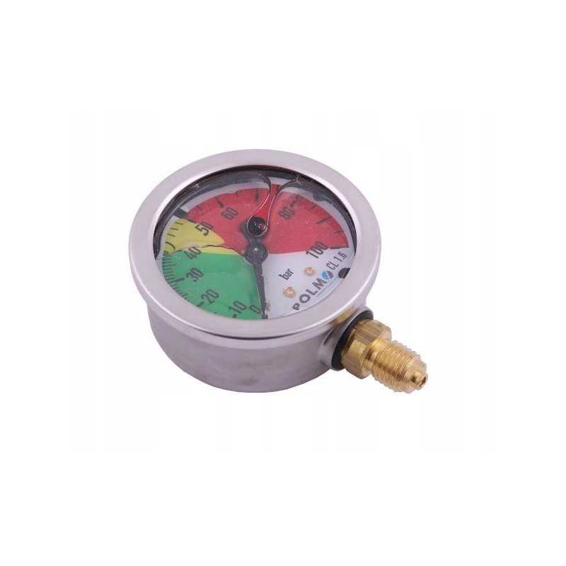 Glicerino manometras m63 0 100 bar sriegis m12x1 5 d