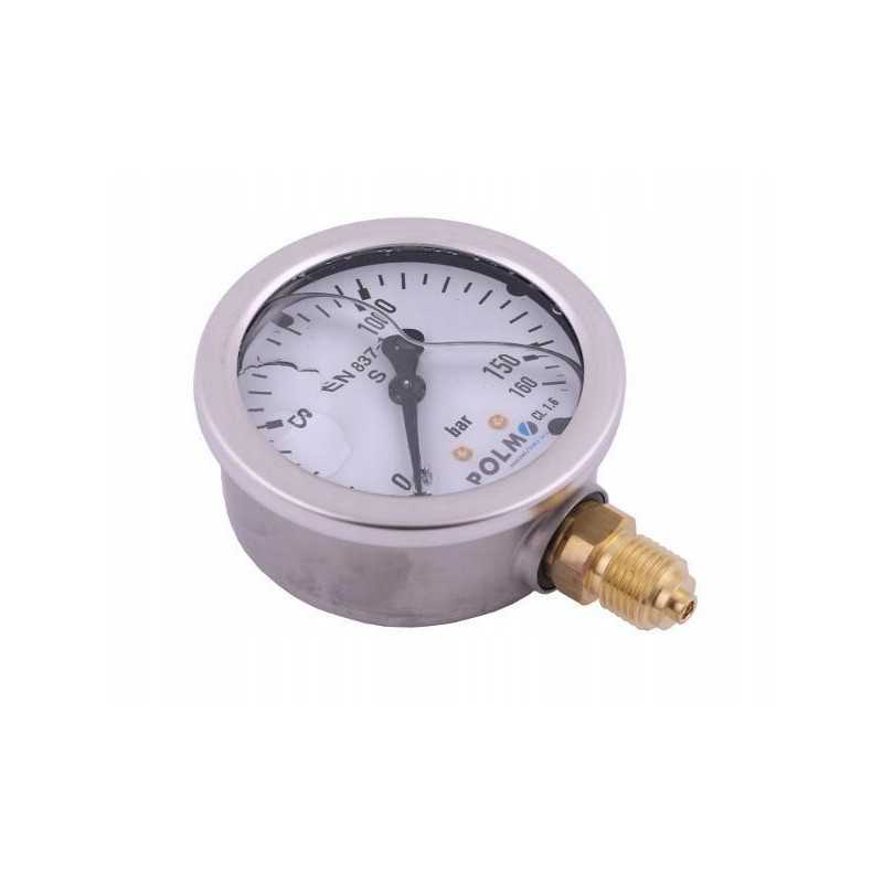 Glicerino manometras m63 0 160 bar dugno jungtis