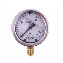 Glicerino manometras m63 0 160 bar dugno jungtis