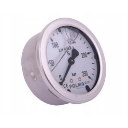 Glicerino manometras m63 0 250 bar, galinis jungtis