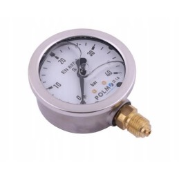 Glicerino manometras m63 0 40 bar dugno jungtis