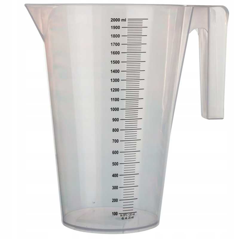 Matavimo puodelis, matavimo puodelis, puodelis su rankena, 2000ml