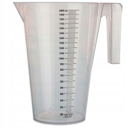 Matavimo puodelis, matavimo puodelis, puodelis su rankena, 2000ml