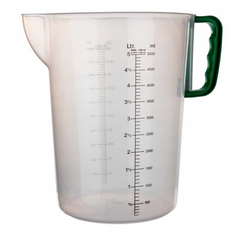 Matavimo puodelis, matavimo puodelis, puodelis su rankena, 5l