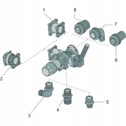 Arag nailono jungtis 1 1 4 bsp oe19mm