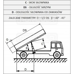 Žemo cilindro priekabos apvertimo cilindro eiga 984