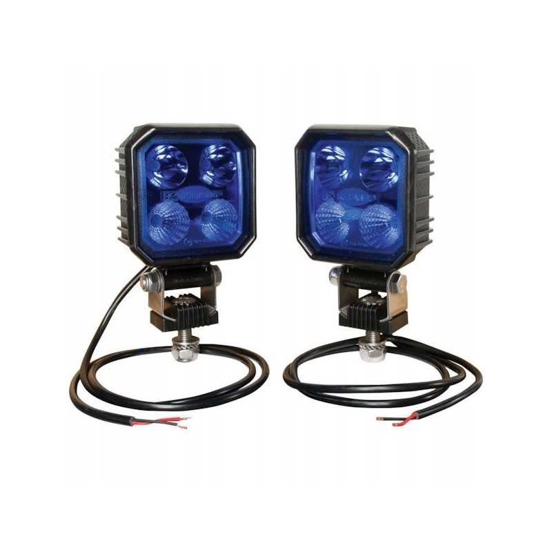 LED darbinių lempų komplektas 9w 1000 lm mėlyna