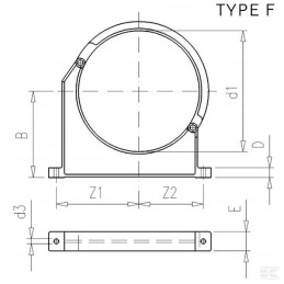 Vamzdžio apkabos tipas bp pp vdl 160 190 mm