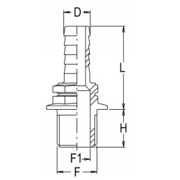 Žarnos jungtis 25 mm x 1 vyriškas BSP
